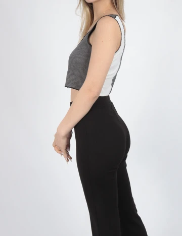 Top SHEIN, alb/gri, S