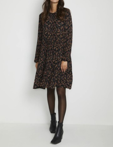 Rochie Scurta Kaffe, negru floral, 44