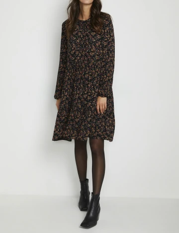 Rochie Scurta Kaffe, negru floral, 44