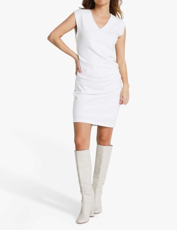 
						Rochie scurta Kaffe, alb