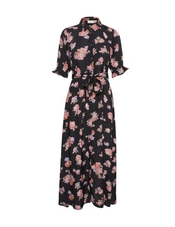 Rochie lunga Kaffe, negru floral