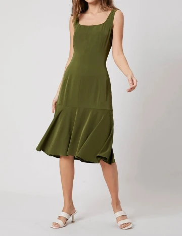 Rochie Medie MOTF, kaki, M