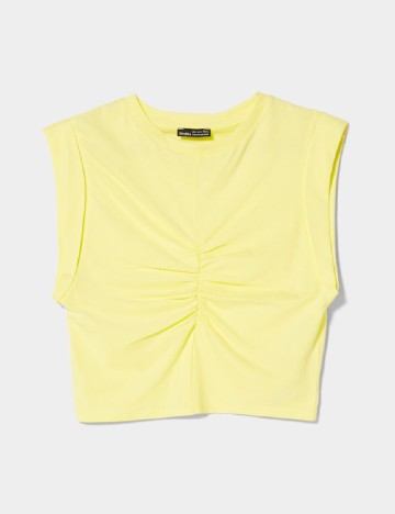 Top Bershka, galben, XS