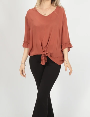 Camasa Vero Moda, caramiziu, XS Rosu