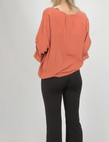 Camasa Vero Moda, caramiziu, XS Rosu