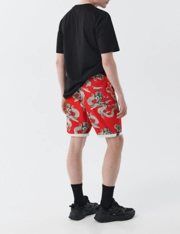 Pantaloni scurti CROPP, rosu, 30 Rosu