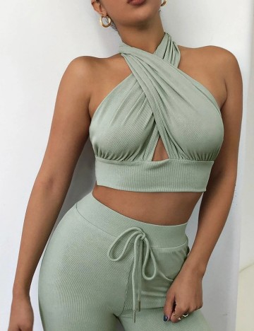 Top SHEIN, verde, S