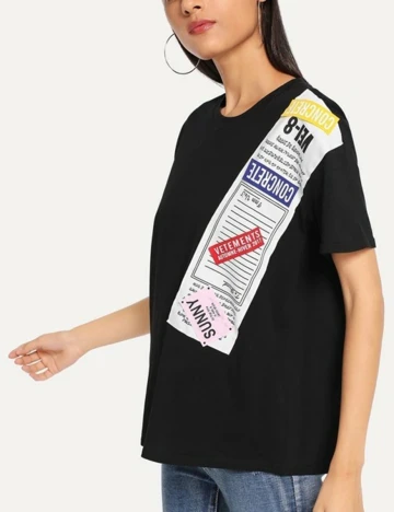 Tricou SHEIN, negru, XL Negru