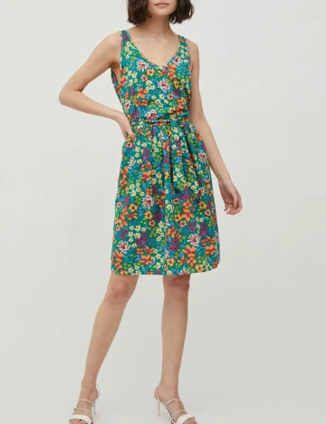 Rochie scurta Vila, verde, 34 Verde