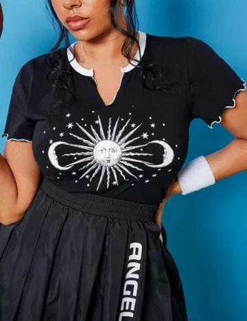 Top SHEIN CURVE, negru, 4XL Negru