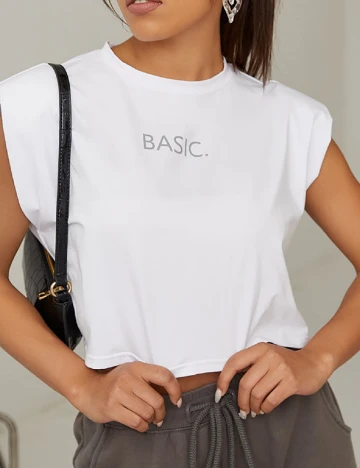 Top SHEIN, alb, XS