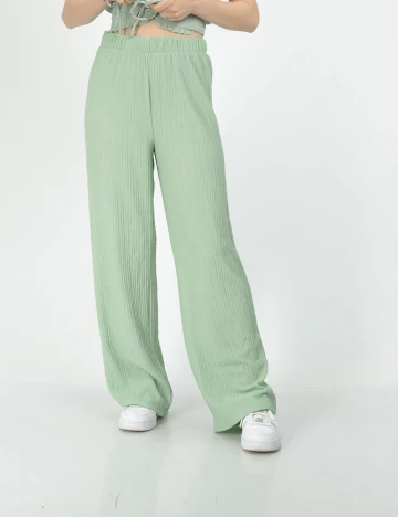 Pantaloni Pieces, verde, M Verde