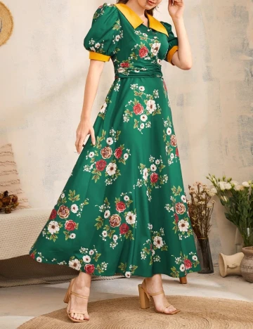 Rochie lunga SHEIN, verde, M Verde