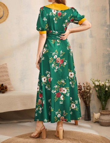 Rochie lunga SHEIN, verde, M