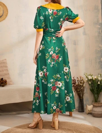 Rochie lunga SHEIN, verde, M Verde