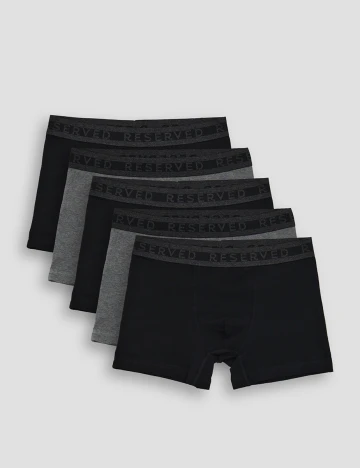Set Boxeri Reserved, negru/gri, S