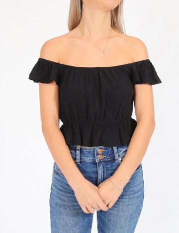 
						Top Sinsay, negru, XS