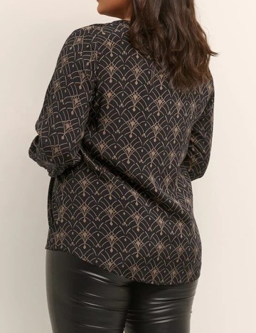 Camasa Kaffe Curve, negru, 46