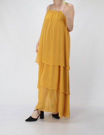
						Rochie lunga Object, galben, 38