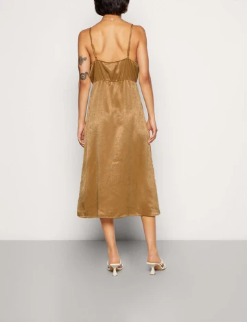 Rochie medie Vila, maro deschis, 36