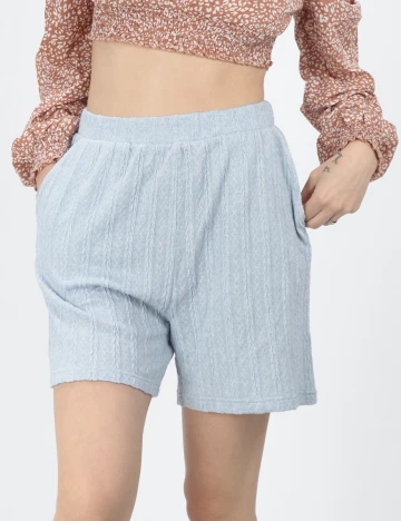 Pantaloni Scurti Pieces, bleu, M Albastru