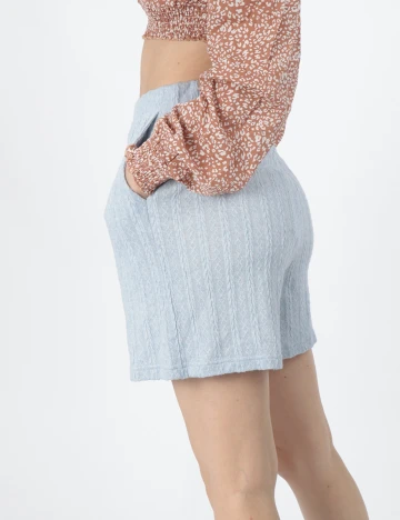 Pantaloni Scurti Pieces, bleu, M Albastru