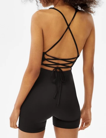 Salopeta Bershka, negru, M Negru
