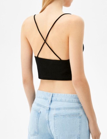 Top Bershka, negru, M