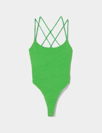 Body Bershka, verde, S