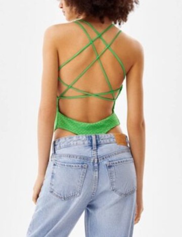 Body Bershka, verde, S