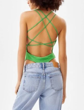 Body Bershka, verde, S