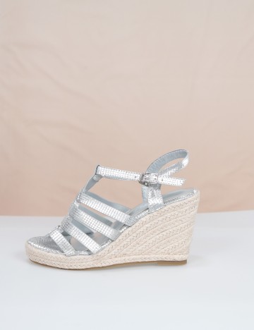 Sandale SHEIN, argintiu, 38