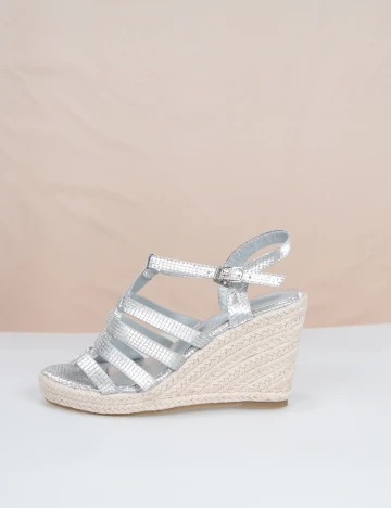 Sandale SHEIN, argintiu, 38 Gri