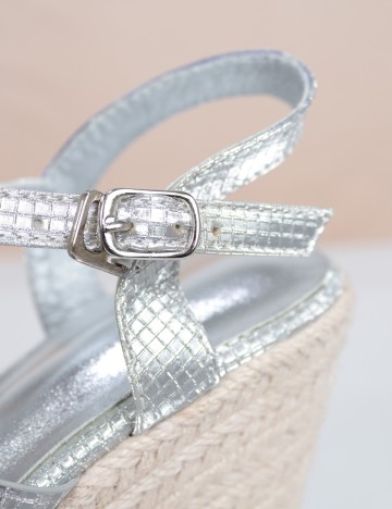 Sandale SHEIN, argintiu, 38