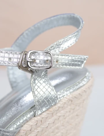 Sandale SHEIN, argintiu, 38 Gri