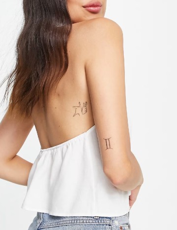 Top Bershka, alb, XS