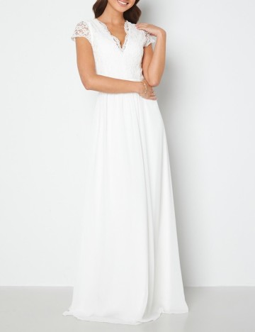 Rochie lunga BUBBLEROOM, alb, 40