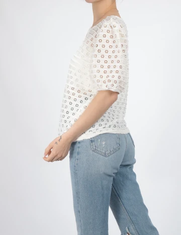 Tricou Vila, ecru, M