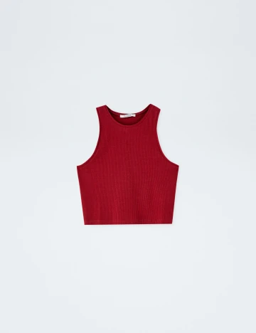 Top Pull&Bear, grena, S Rosu
