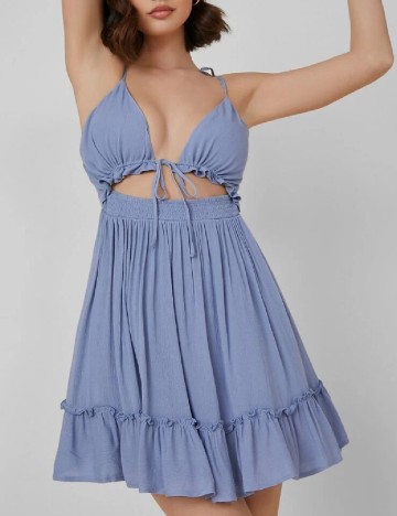 Rochie scurta SHEIN, albastru, L