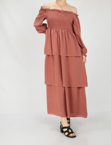 Rochie lunga SHEIN, roz pudra inchis, M