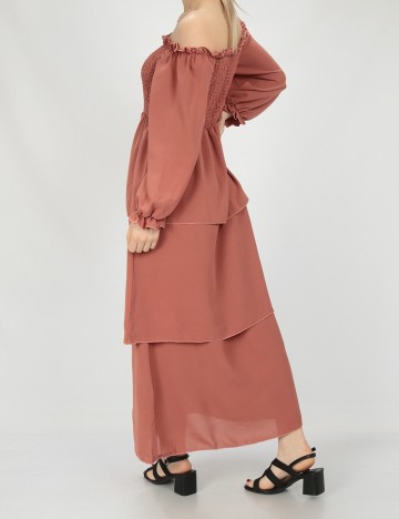 Rochie lunga SHEIN, roz pudra inchis, M