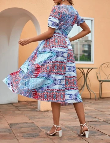 Rochie medie SHEIN, albastru, L
