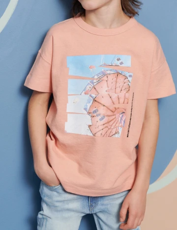 Tricou Reserved, piersica, 5-6 ANI