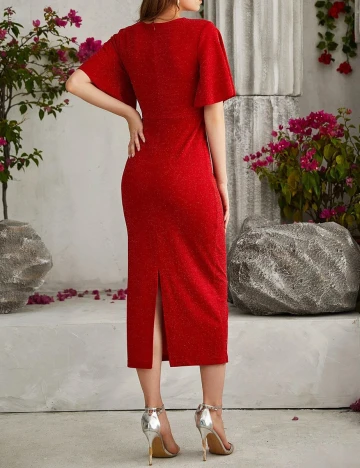 Rochie lunga SHEIN, rosu, L