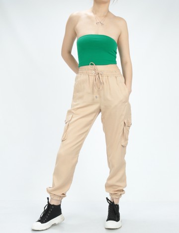 Pantaloni Reserved, maro deschis, 36