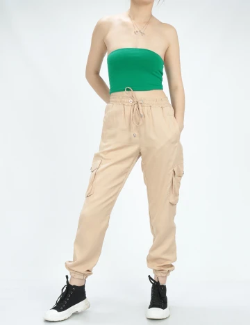 Pantaloni Reserved, maro deschis, 36
