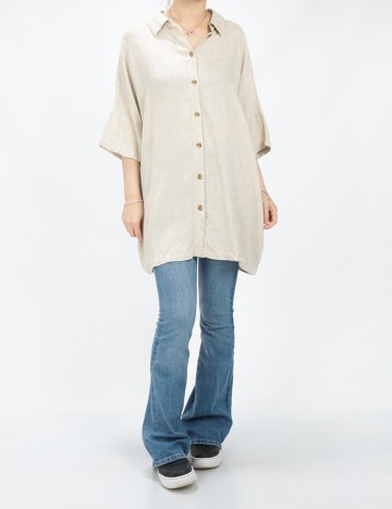 Camasa overzise Vero Moda, crem, M