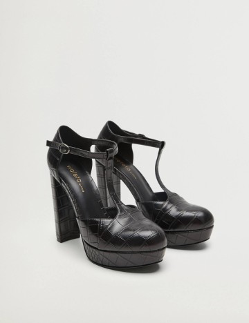 Pantofi Mango Violeta, negru, 39