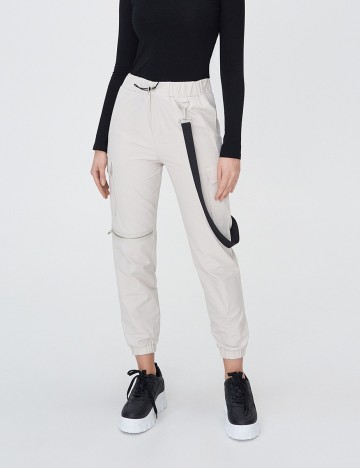 Pantaloni Sinsay, ecru, S